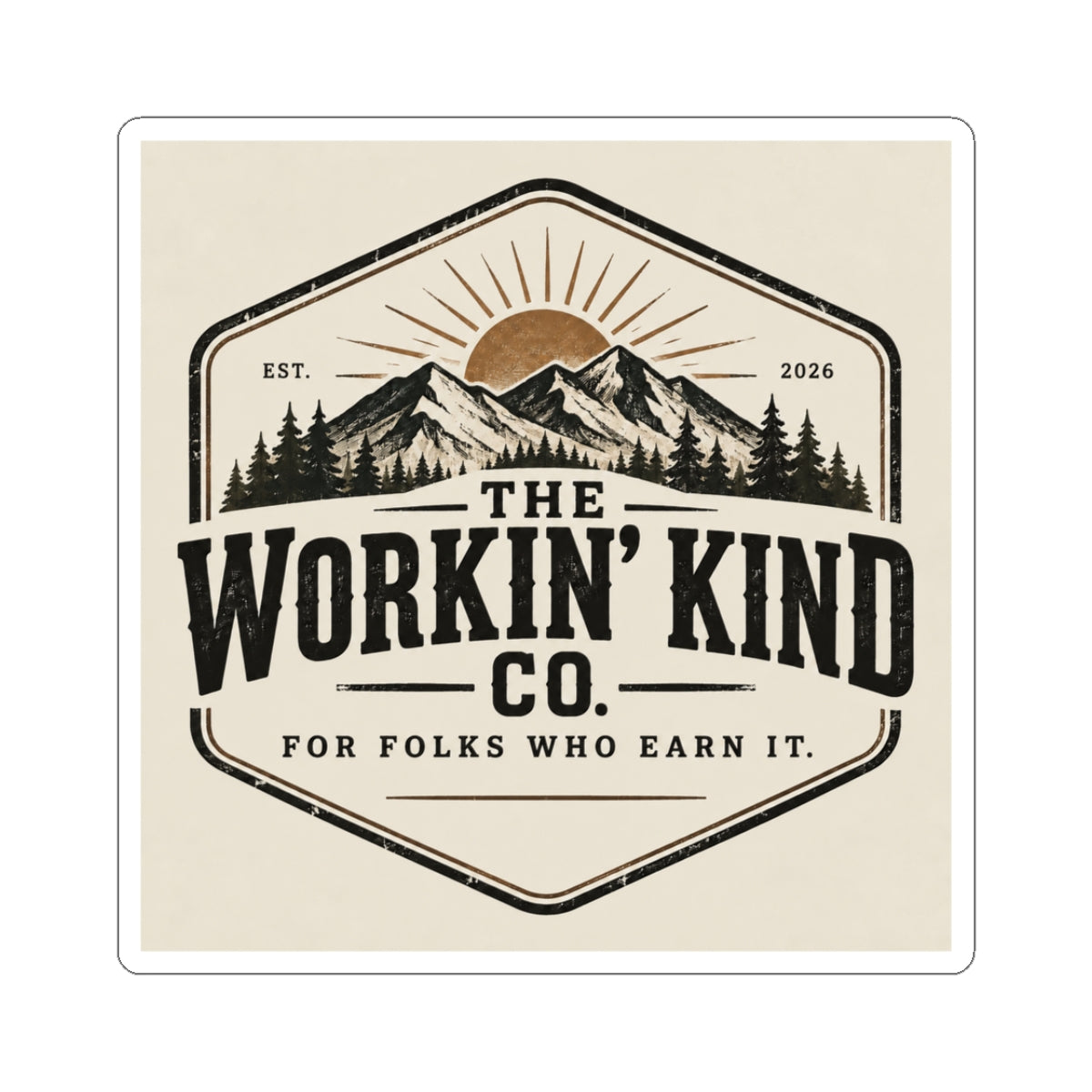 The Workin’ Kind Co. Sunrise Sticker
